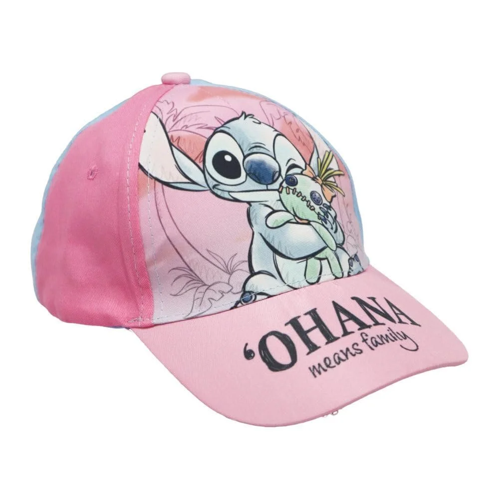 Бейсболка Disney Lilo & Stitch Stitch & Angel Ohana хлопковая регулируемая 52/54 см, фото №1