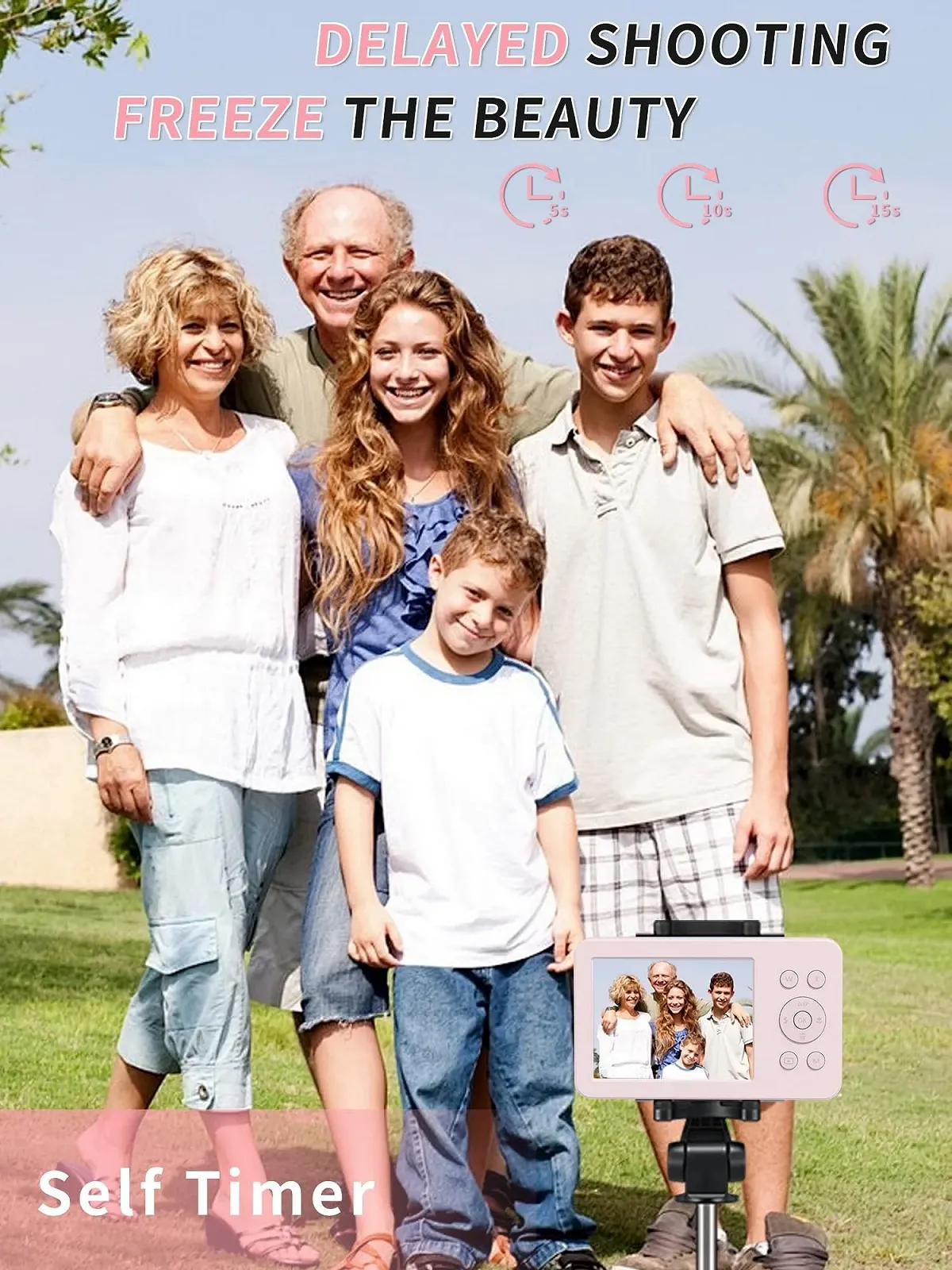 Цифрова компактна камера Mutrain X10 Slide Open 1080P 32G Pink, фото №4