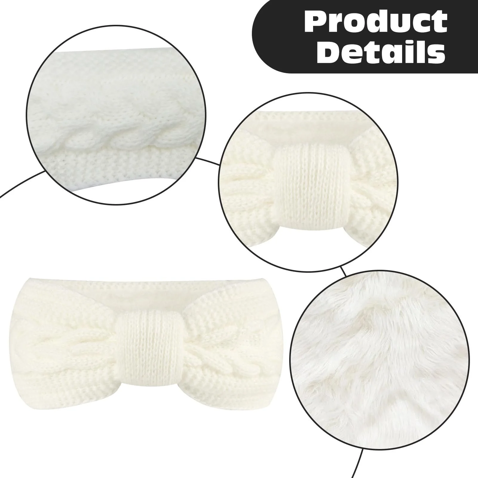 В'язана Пов'язка на Голову Жіноча Еластична Зимова, фото №4