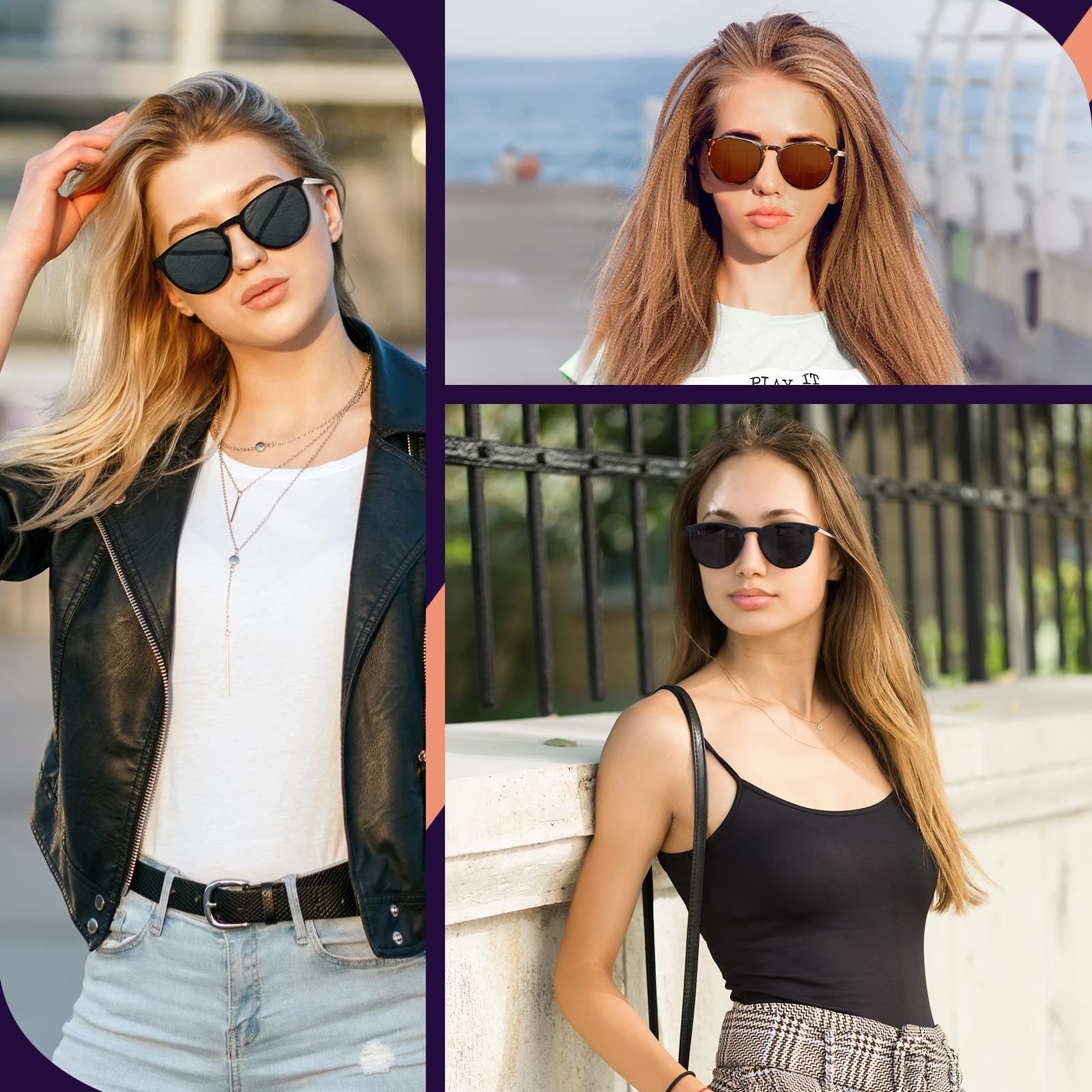 Сонцезахисні окуляри Жіночі Поляризовані Ретро Круглі UV400, фото №3 Сонцезахисні окуляри Жіночі Поляризовані Ретро Круглі UV400, фото №3