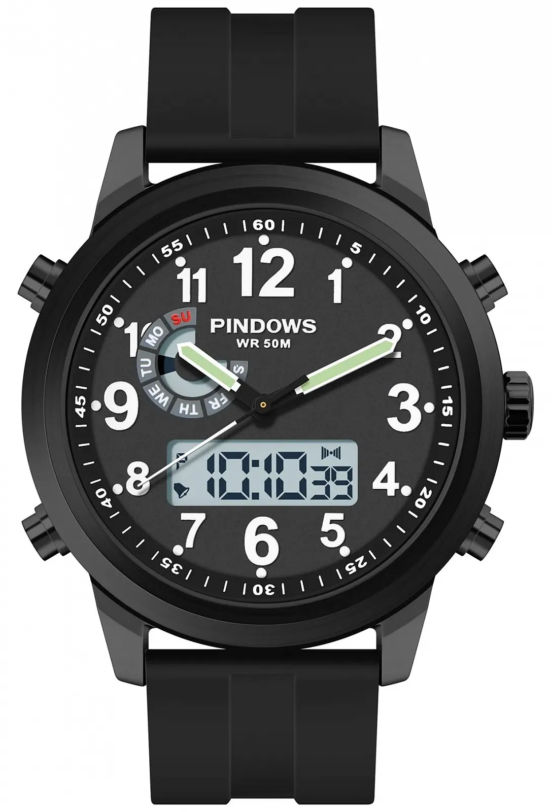Чоловічий Годинник Цифровий Аналоговий Кварцовий Водонепроникний Спортивний Багатофункціональний, фото №8 Чоловічий Годинник Цифровий Аналоговий Кварцовий Водонепроникний Спортивний Багатофункціональний, фото №8