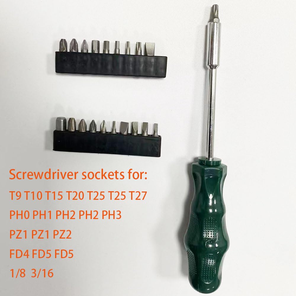Набор отверток Magnetic 28-Piece Slotted Phillips PH, PZ, T, фото №4