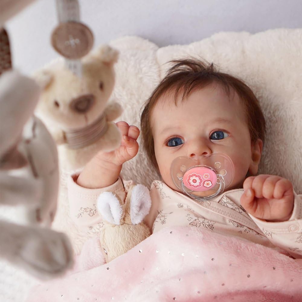 Реалистичная кукла RXDOLL Reborn Baby Girls 48 см, мягкое тело, новорожденная, выглядит как настоящая, размер новорожденного, силиконовая виниловая, фото №9