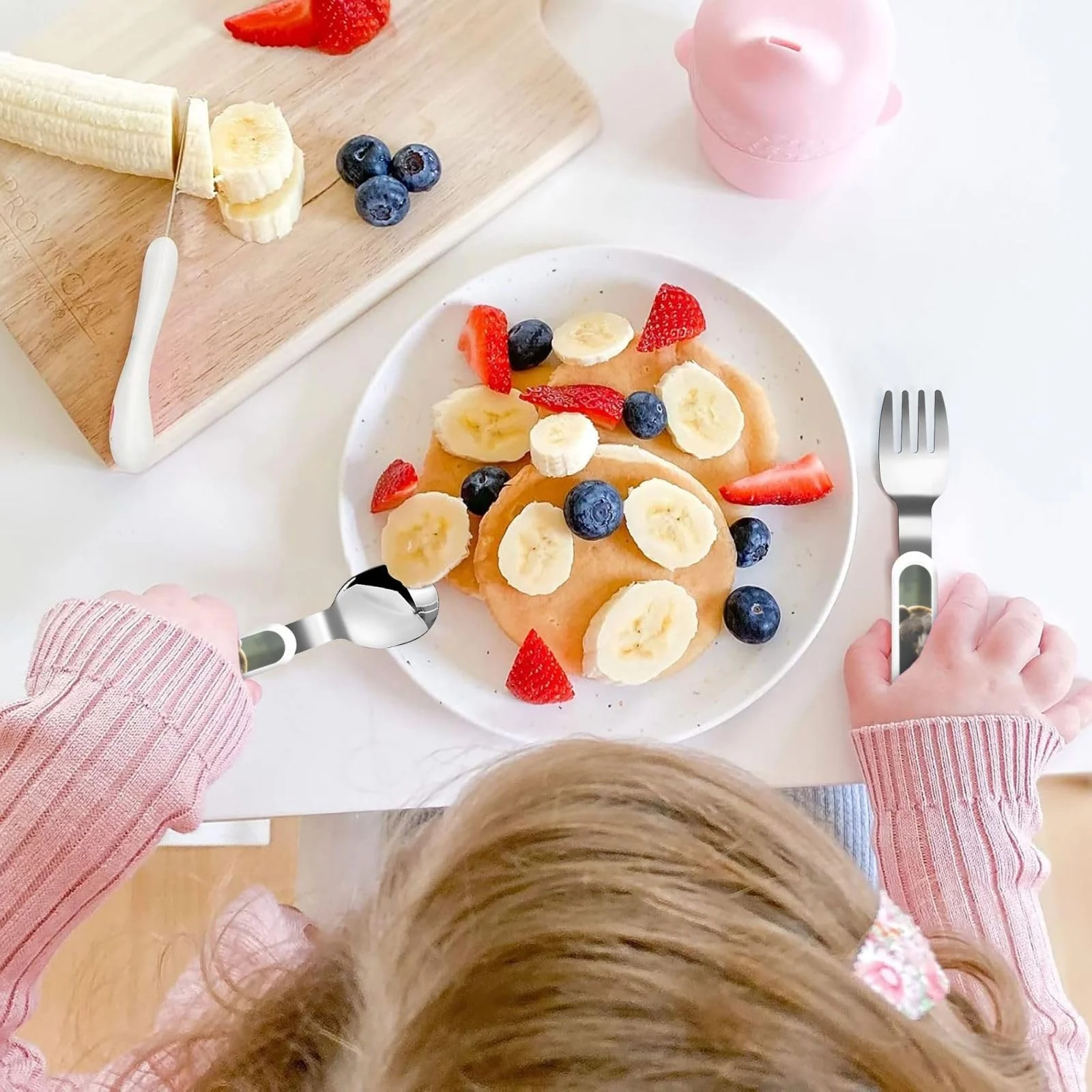 Набір дитячих столових приборів з принтом ведмедя Pounce, 3 предмети, фото №5 Набір дитячих столових приборів з принтом ведмедя Pounce, 3 предмети, фото №5