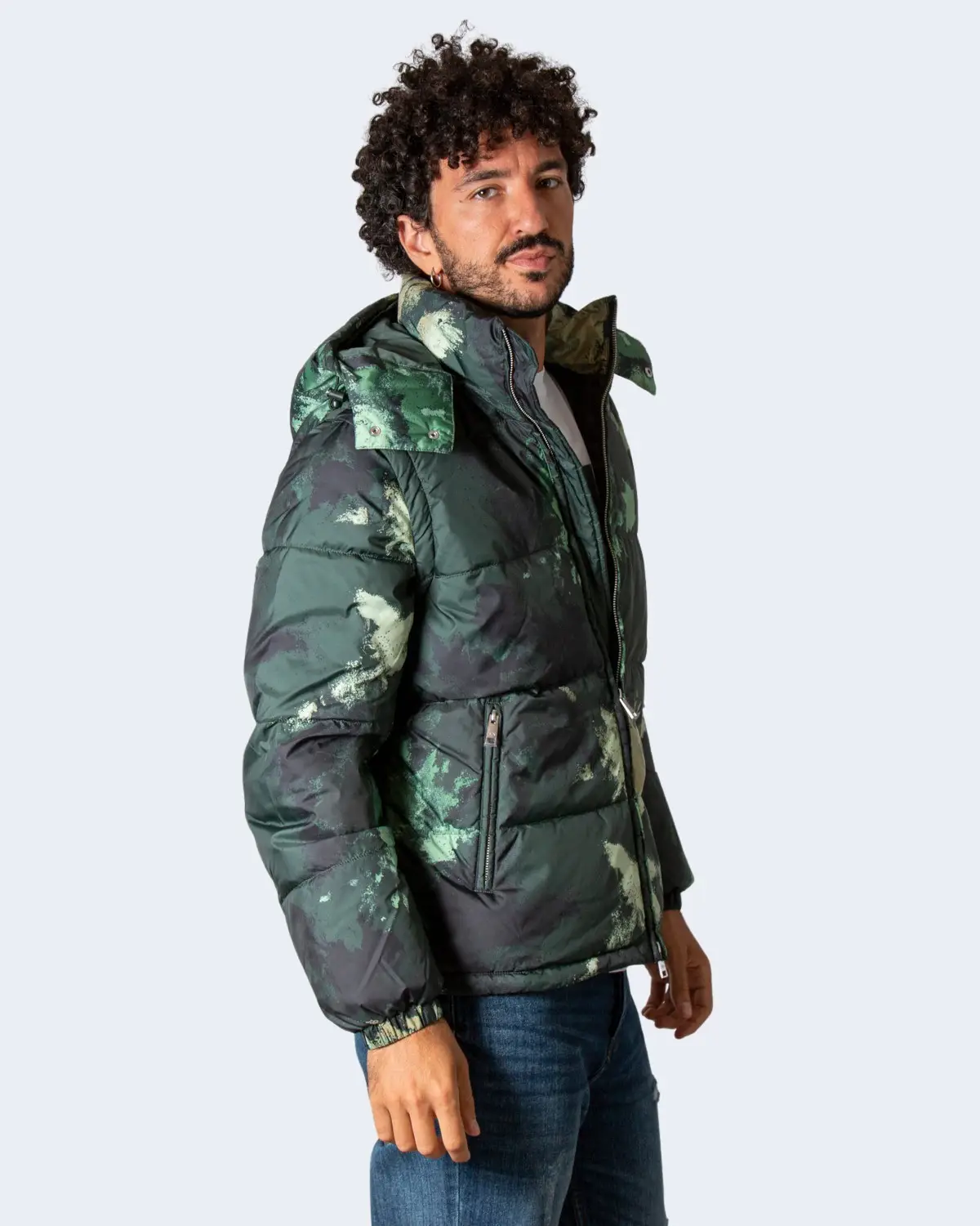 Куртка Armani Exchange RECYCLED NYLON CAMOUFLAGE PUFF M, фото №2