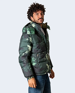 Куртка Armani Exchange RECYCLED NYLON CAMOUFLAGE PUFF M synthetic.ua - Фото 1