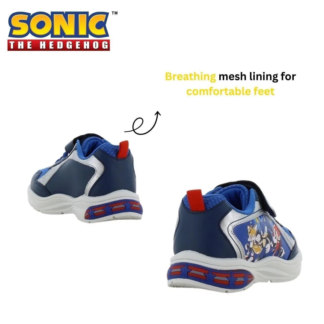 Кроссовки Leomil Sonic с подсветкой для детей, идеально подходят для школы и отдыха, фото №5 Кроссовки Leomil Sonic с подсветкой для детей, идеально подходят для школы и отдыха, фото №5