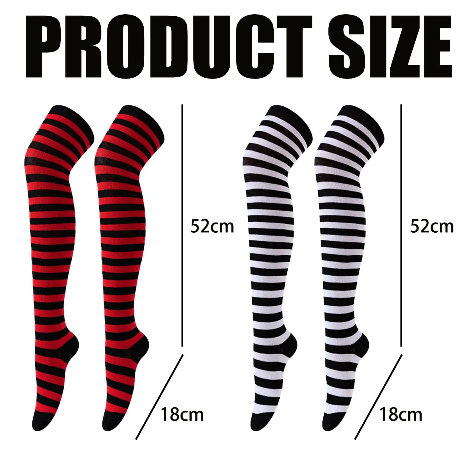 Комплект из 2 полосатых чулок выше колена, полосатые носки экстра длинные выше колена, цветные чулки до бедер для косплея, осенне-зимние носки до колен, гетры, фото №4 Комплект из 2 полосатых чулок выше колена, полосатые носки экстра длинные выше колена, цветные чулки до бедер для косплея, осенне-зимние носки до колен, гетры, фото №4