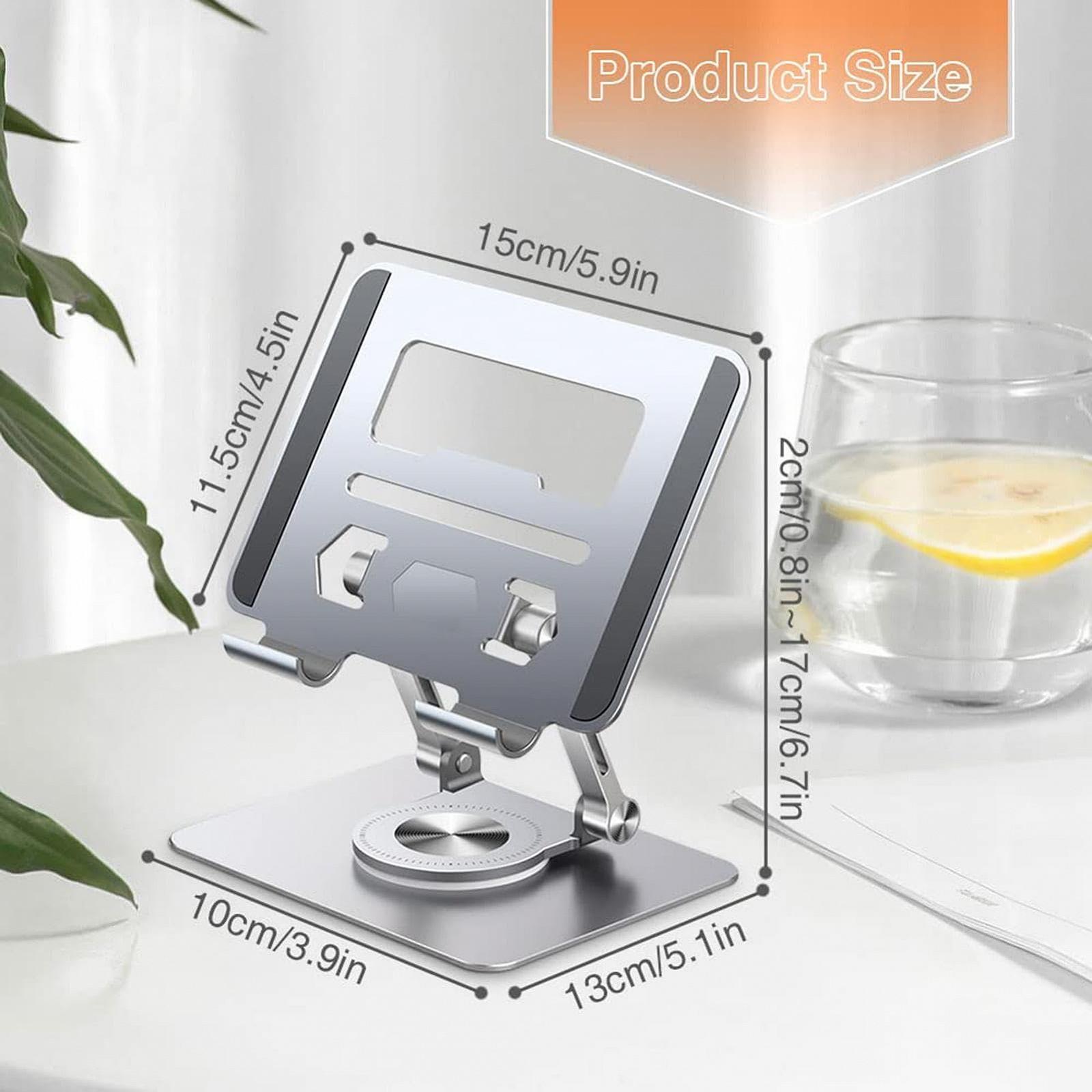 Підставка для ноутбука, складана, обертова, портативна алюмінієва, регульована настільна, фото №6