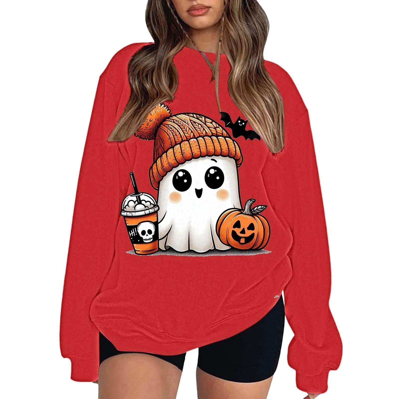 Жіночий Світшот з привидами на Геловін, фото №1