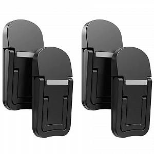 Подставка для ноутбука портативная пачка из 4 штук самоклеящаяся складная регулируемая по высоте черная - Фото 1