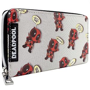 Кошелек клатч Animation Deadpool Chibi Sayings Polka Dot с карманом для монет и держателем для карт, Белый, Стандартный размер - Фото 1