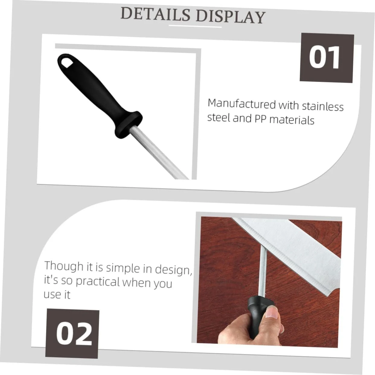 Точилка для кухонных ножей эргономичная набор 2 шт., фото №4