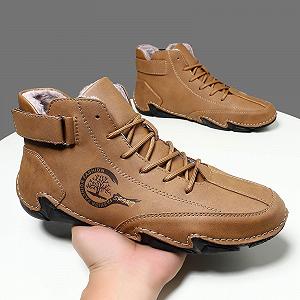 Ботинки Chukka Italian Handmade High Leather Lace Up Нескользящие Hiking Unisex synthetic.ua - Фото 1