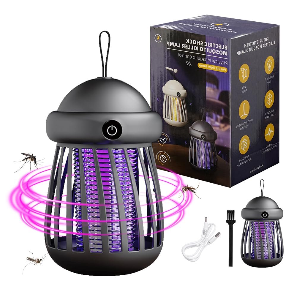 Електричний знищувач комах Mosquito Lamp Portable UV LED Rechargeable Чорний, фото №1