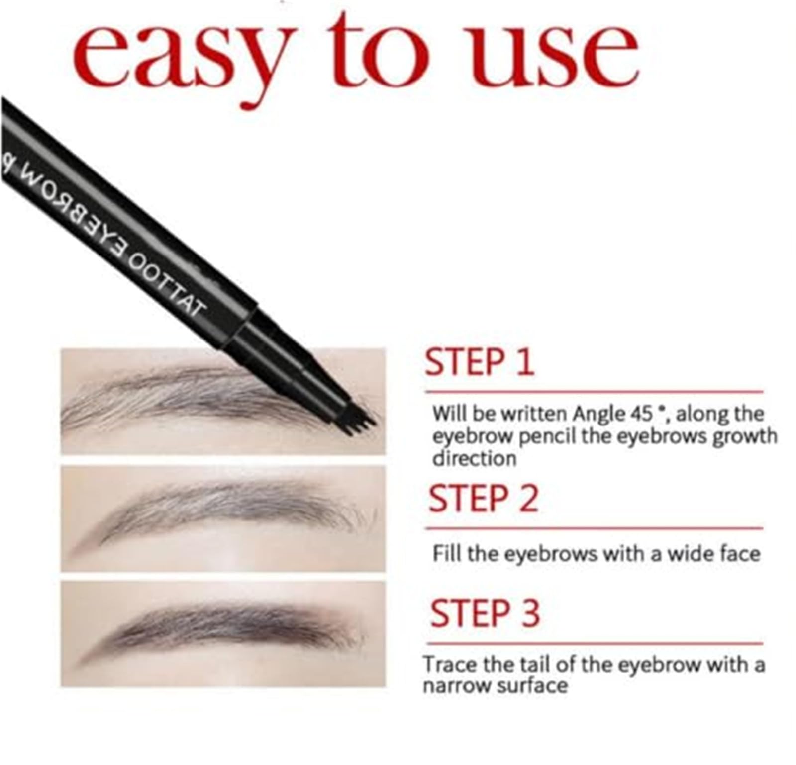 Олівець для брів Roteral 4 Tip Microblade Eyebrow Pen Водостійкий Кавовий, фото №7