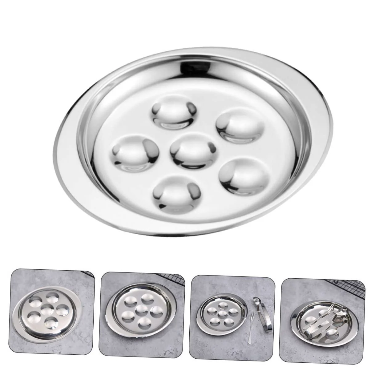 Форма для запікання равликів Garneck з нержавіючої сталі термостійка з відділеннями, фото №7