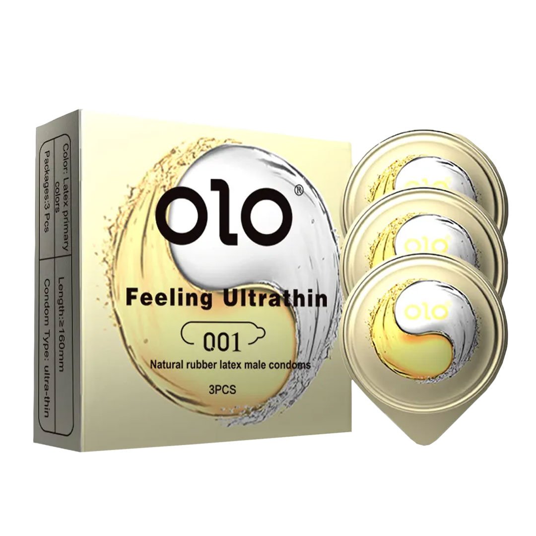 Презервативы OLO Ice Fire 3 штуки Желтый 23796, фото №1