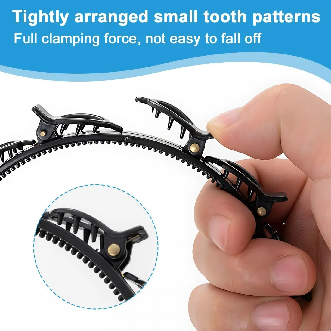 Обруч-помічник для зачіски з кліпсами, фото №3