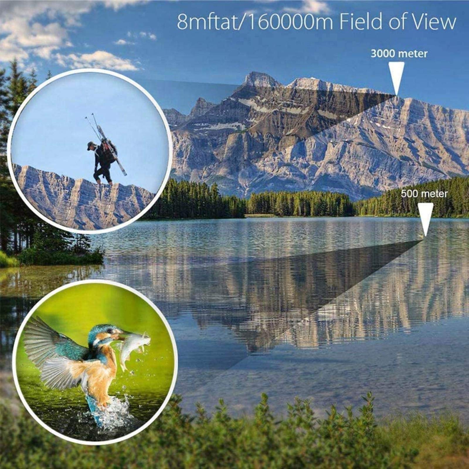 Бінокль ADITAM 60X60-High-Power-Definition Нічного бачення водонепроникний Чорний, фото №4