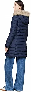 Пуховик Tommy Jeans Essential Жіночий З капюшоном зі штучним хутром synthetic.ua - Фото 1