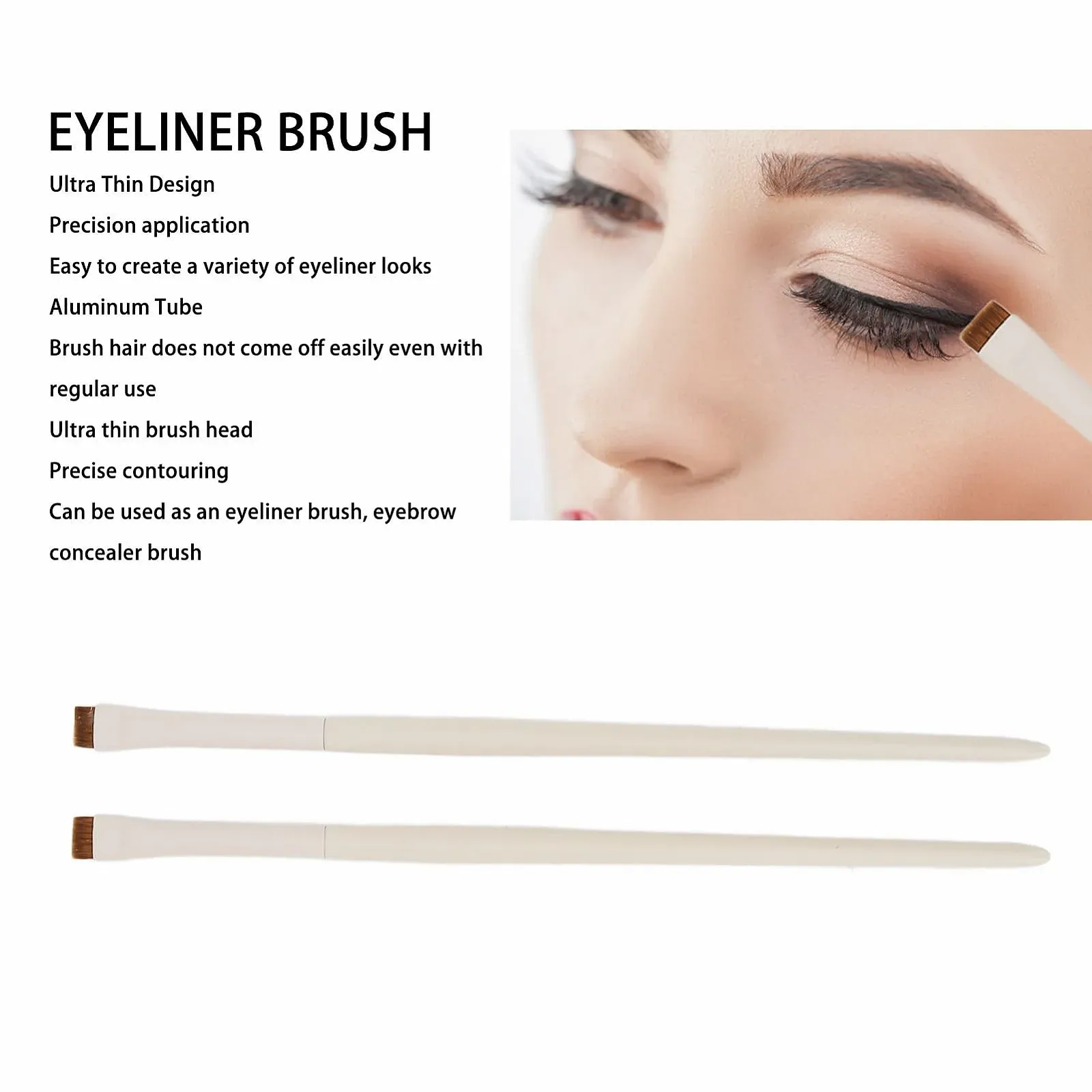 Пензлі для підводки очей, тонкий, скошений, фото №5