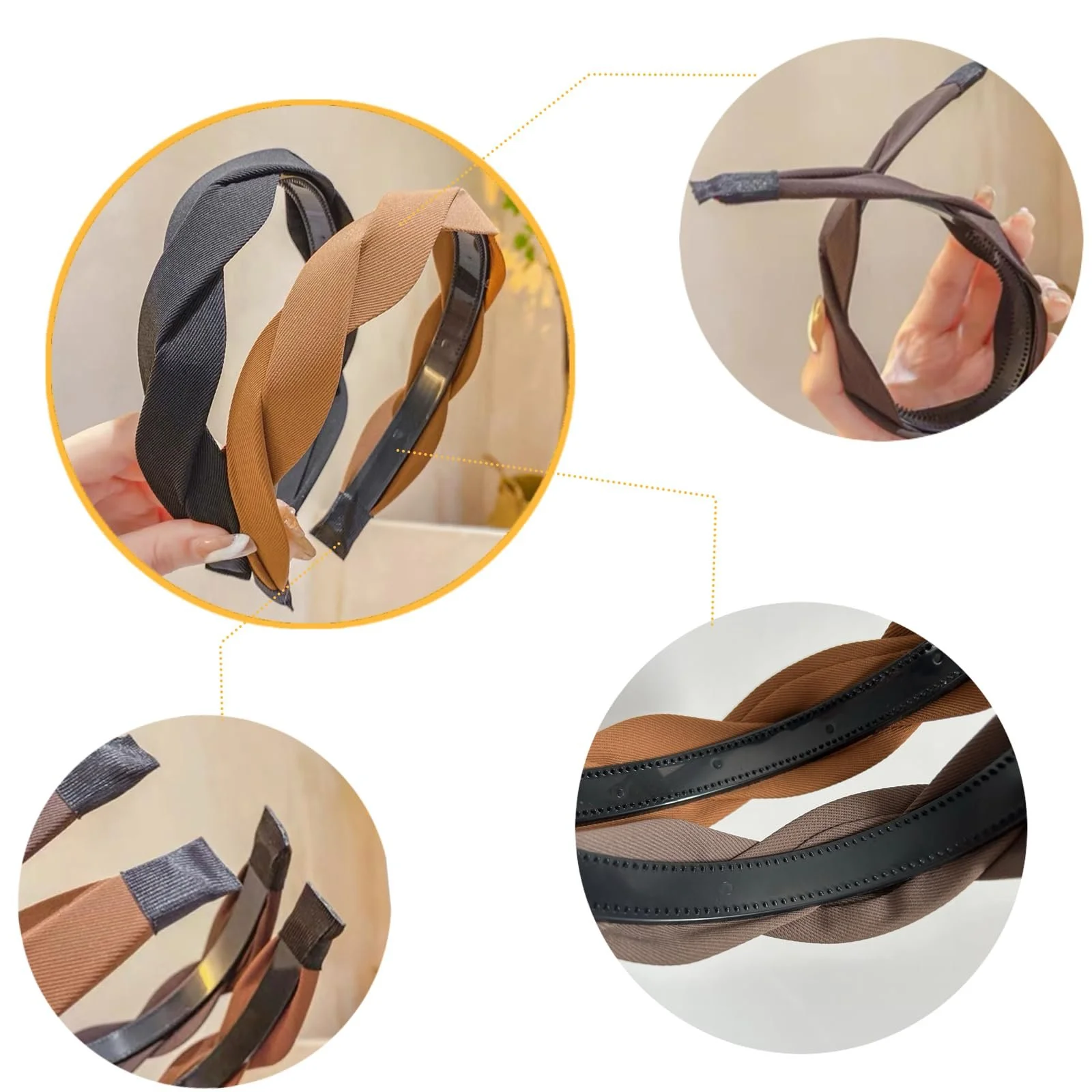 Набір плетених пов'язок на голову для жінок, фото №3