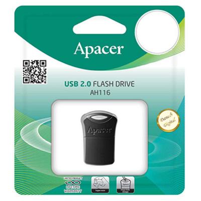 USB флеш-накопитель Apacer 32GB AH116 Black USB 2.0 AP32GAH116B-1, фото №3