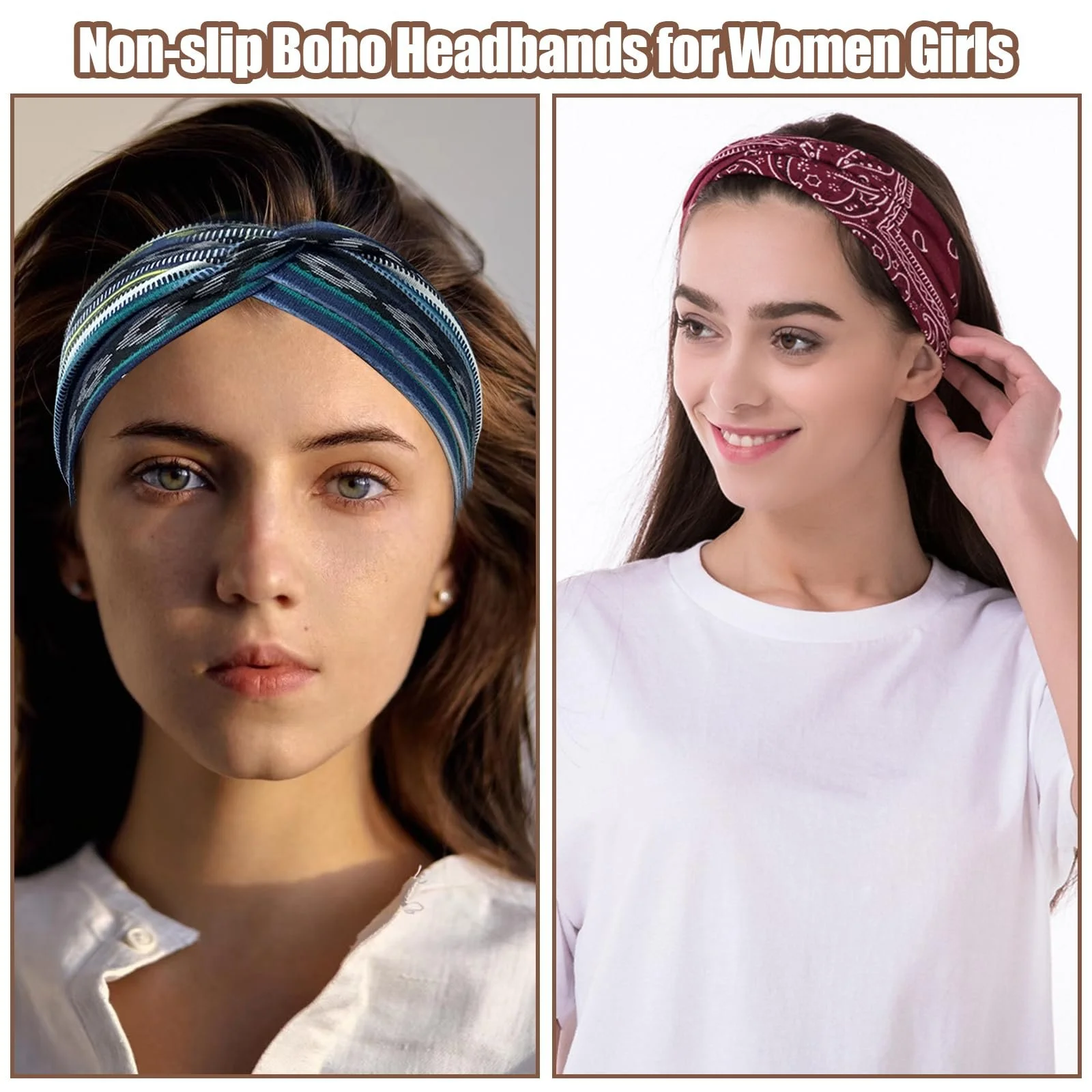 Пов'язка на голову Літо Богемія Еластична широка для волосся, фото №5 Пов'язка на голову Літо Богемія Еластична широка для волосся, фото №5