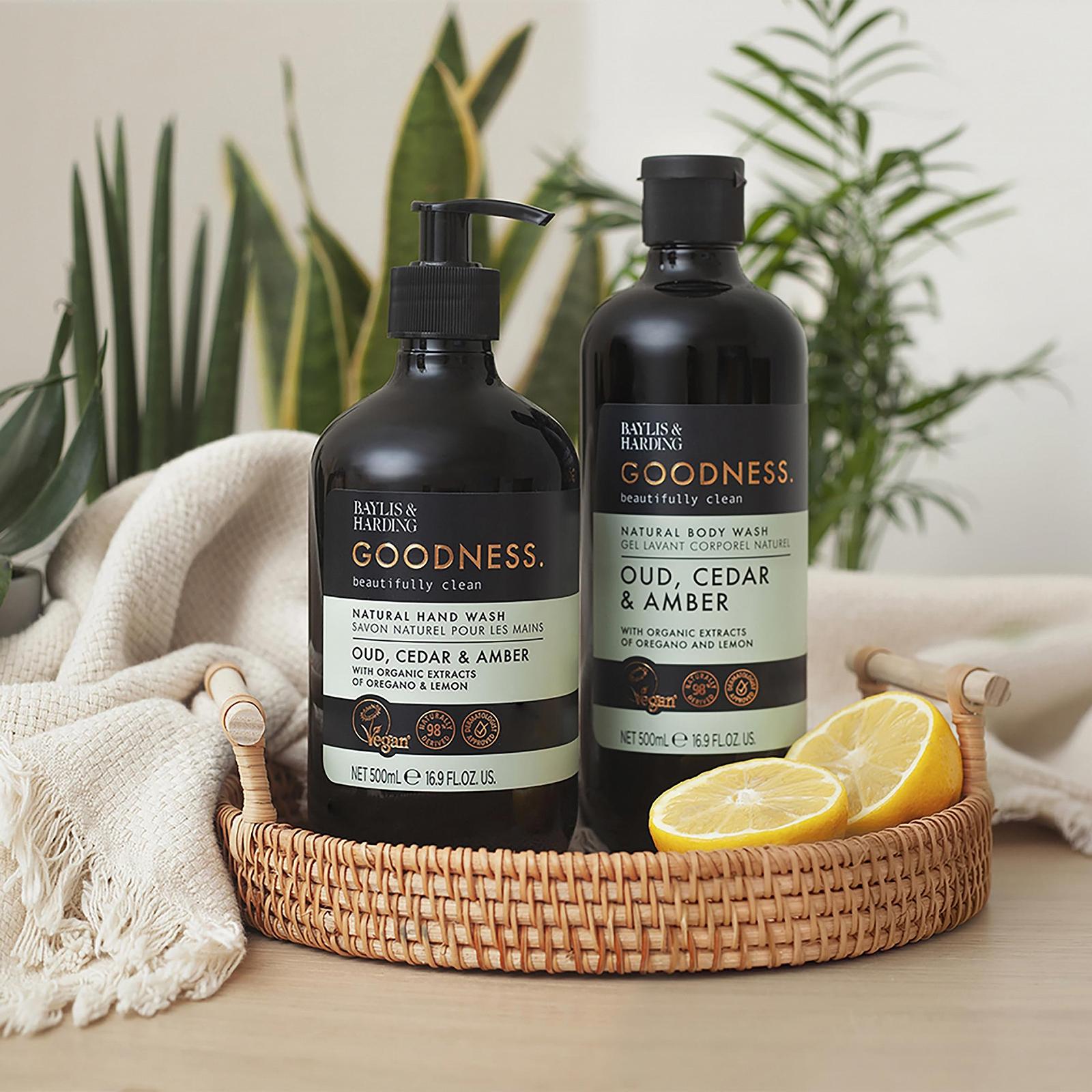 Гель для душа Baylis & Harding Goodness Oud Cedar and Amber 500 мл (Упаковка из 3 шт.), фото №7