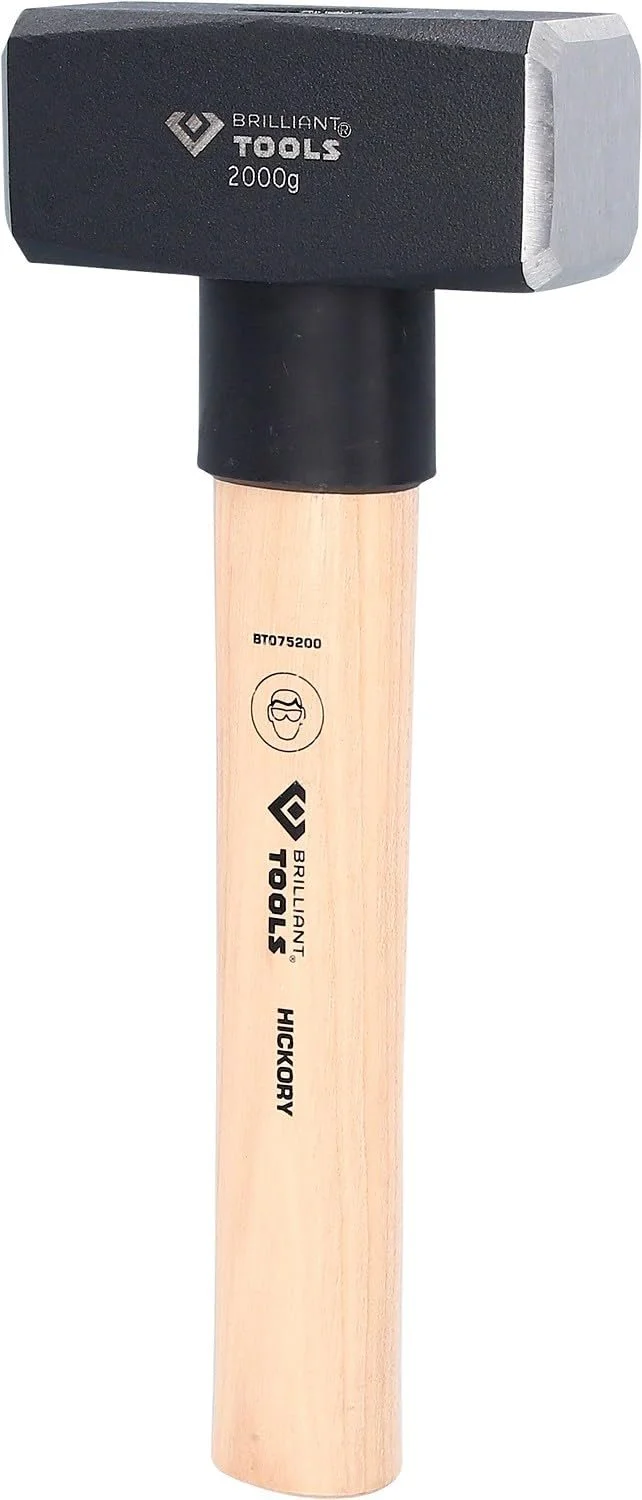 Молоток BRILLIANT TOOLS BT075200 с рукояткой из гикори 2000г, фото №1