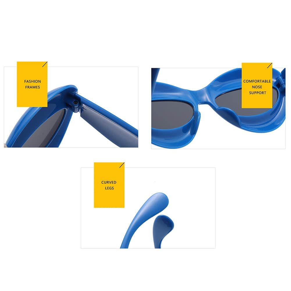 Сонцезахисні окуляри Унісекс Модні великі у формі губ Aiweijia Товста оправа, фото №4