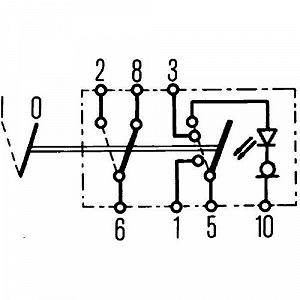 Выключатель аварийной сигнализации HELLA 6HH 007 832-711 для JCB GRIMME HOLMER synthetic.ua - Фото 1