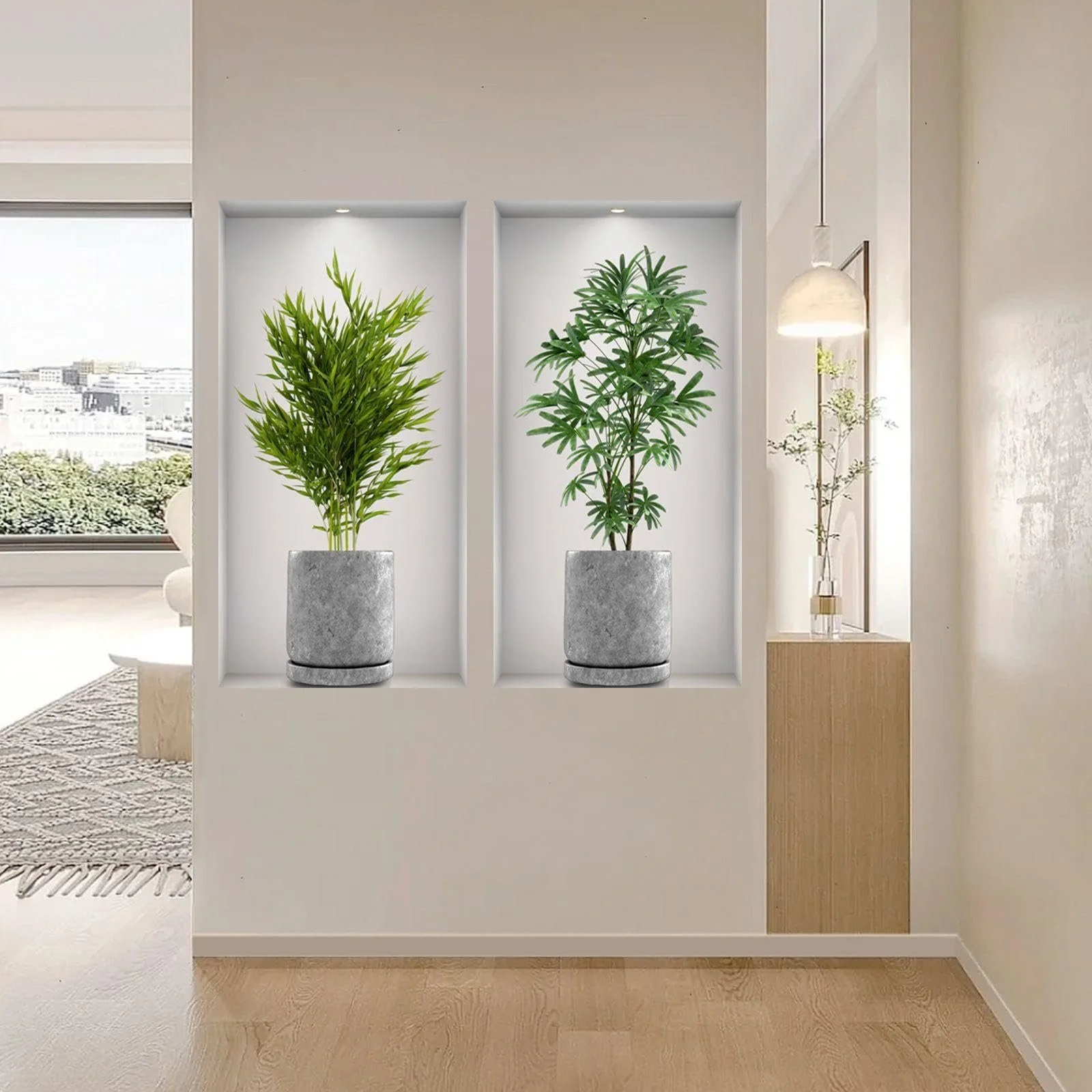 Наклейки на стіну Рослини 3D Самоклеючі 3 шт. 23 x 45 см, фото №4 Наклейки на стіну Рослини 3D Самоклеючі 3 шт. 23 x 45 см, фото №4