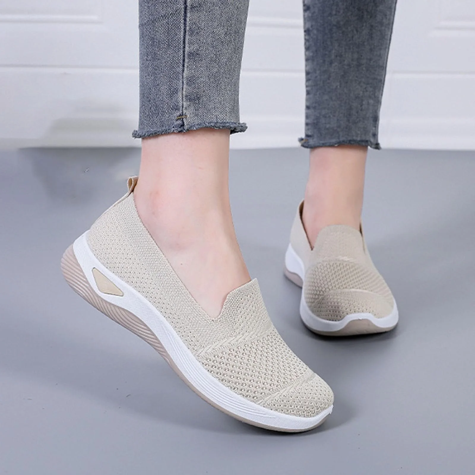 Кросівки Gyaimxfu ортопедичні жіночі без шнурків, для ходьби, ортопедична платформа, легкі, зручні, з посиленою амортизацією, фото №3