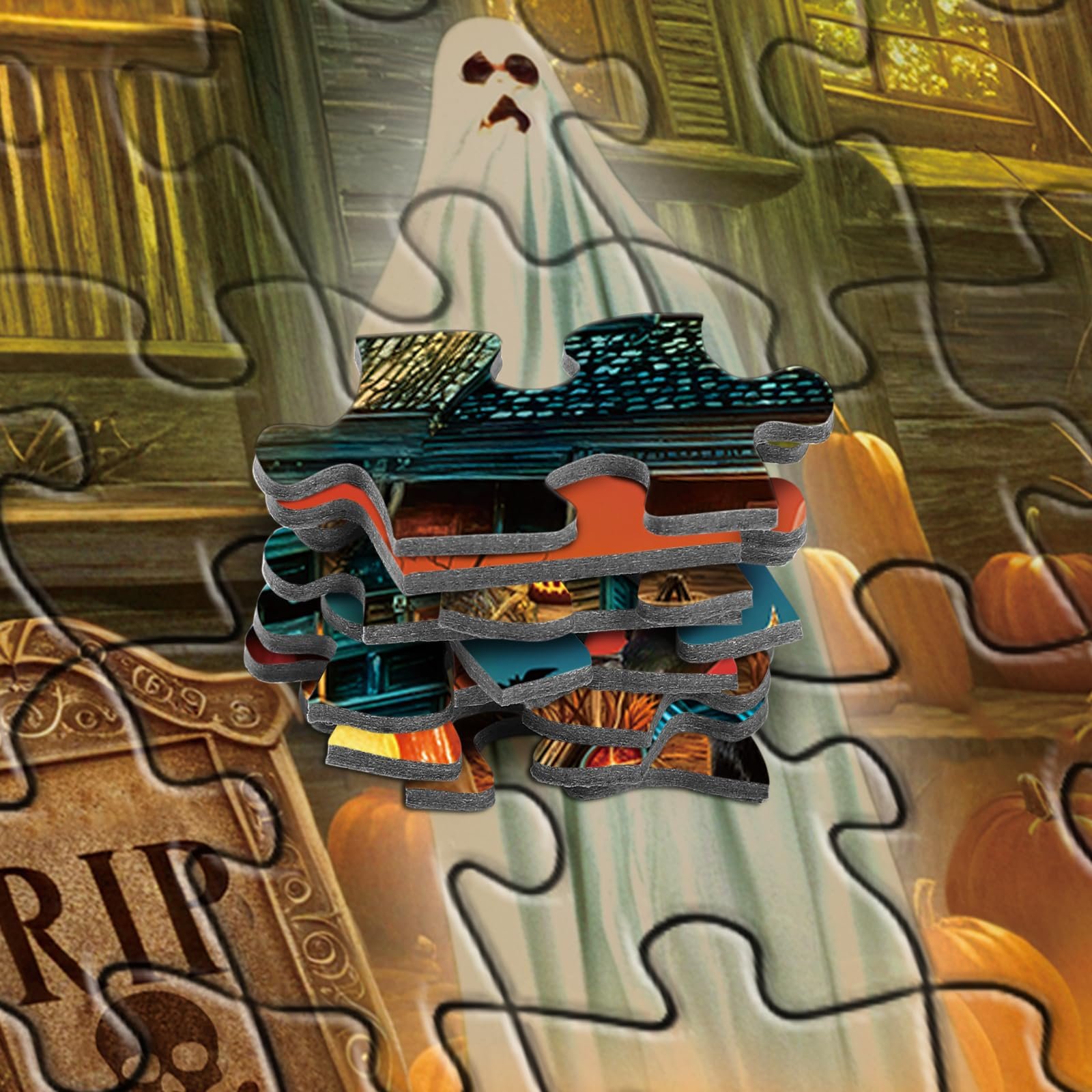 Пазл 1000 деталей для взрослых Halloween Nightmare Scary Ghost 70 x 50 см, фото №5 Пазл 1000 деталей для взрослых Halloween Nightmare Scary Ghost 70 x 50 см, фото №5