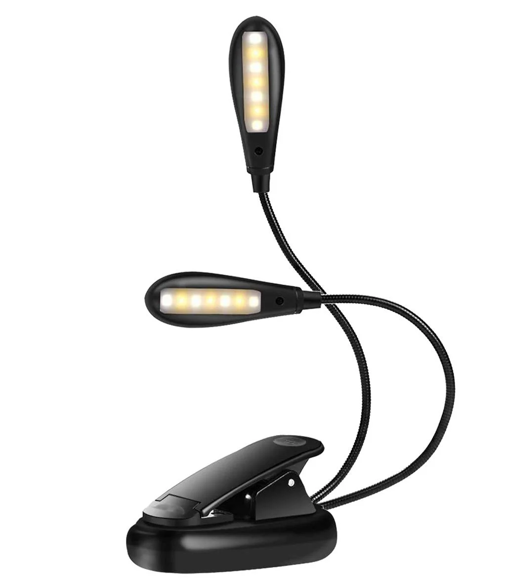 Лампа для читання Akozon 14 LED USB Dimmable Clamp Light, фото №1