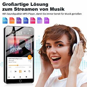 MP3-плеер с WiFi и Bluetooth 144 ГБ, 4.02-дюймовый IPS сенсорный экран, музыкальный плеер для детей, Android MP4-плеер со Spotify, Audible, Amazon Music, Deezer, Play Store (Blcak) synthetic.ua - Фото 1