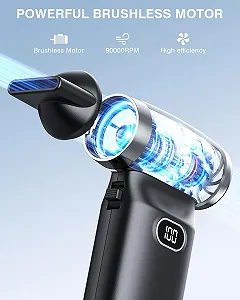 Аккумуляторная воздуходувка 60 MPH 6000 мАч для электроники synthetic.ua - Фото 1