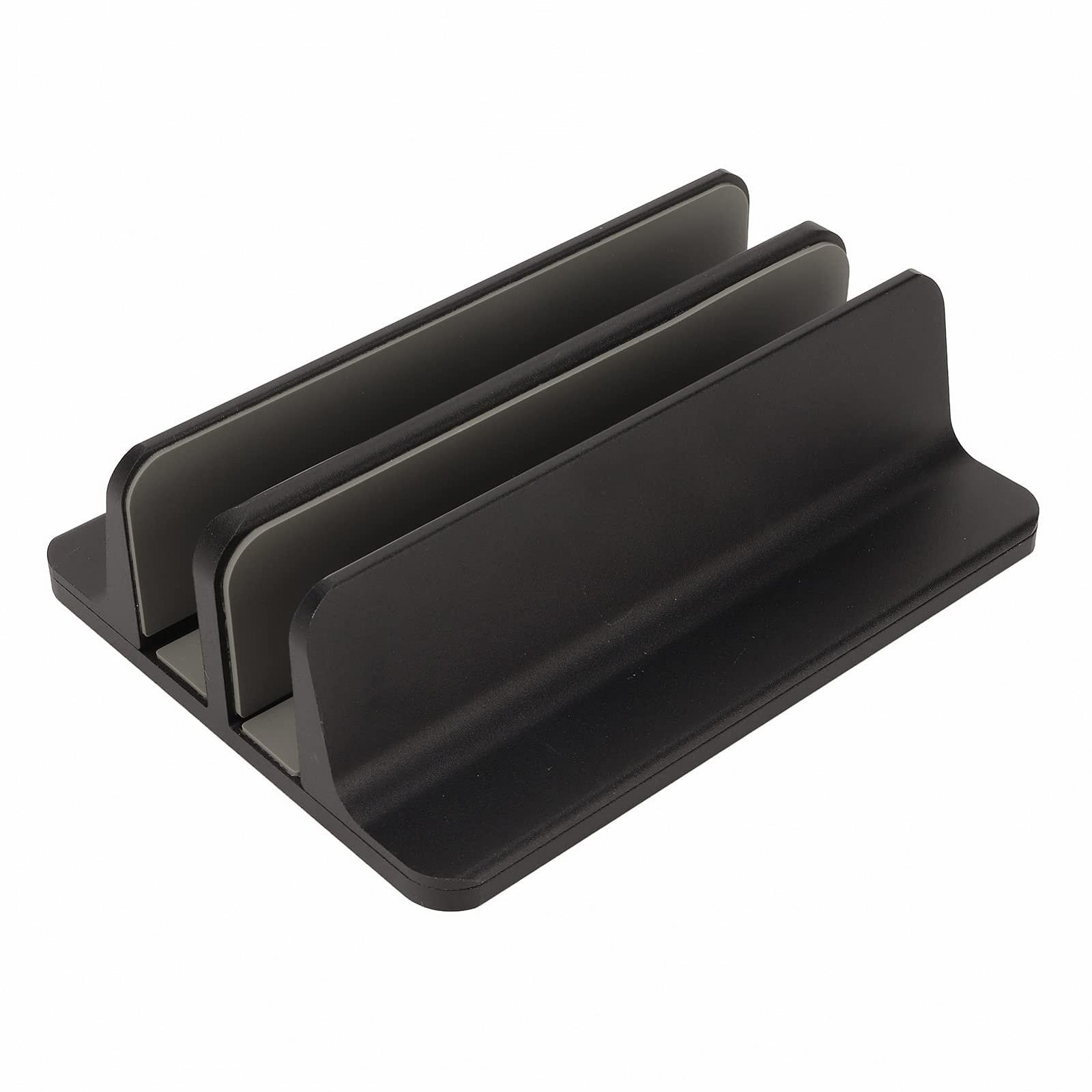 Вертикальная Подставка для Ноутбука Алюминиевый Сплав Двойная док-станция Черный Многофункциональная Охлаждение Настольная Подставка-Держатель для Ноутбука, фото №6