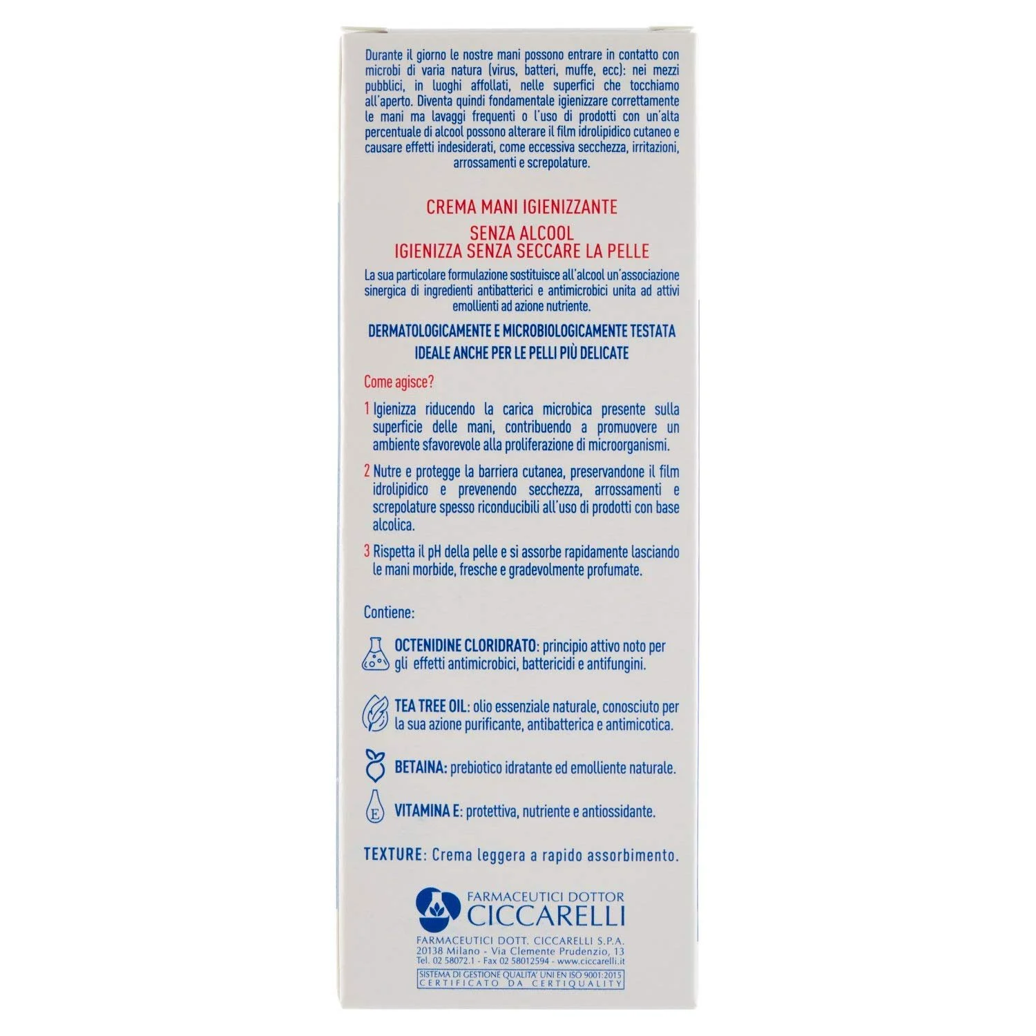 Крем для рук Dr Ciccarelli Hygienic Захисний, живильний та гігієнізуючий ефект 75 мл, фото №3
