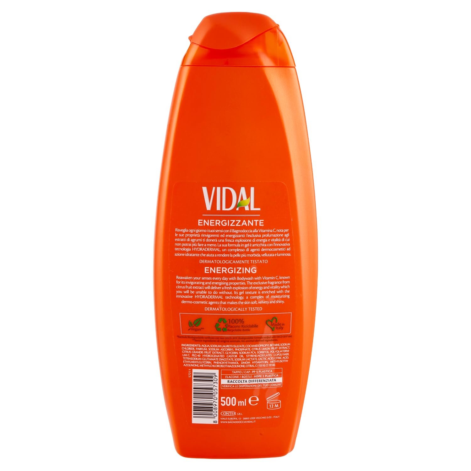 Гель для душу Vidal Bagnodoccia Апельсин та лайм 4 x 500 мл + брелок, фото №1
