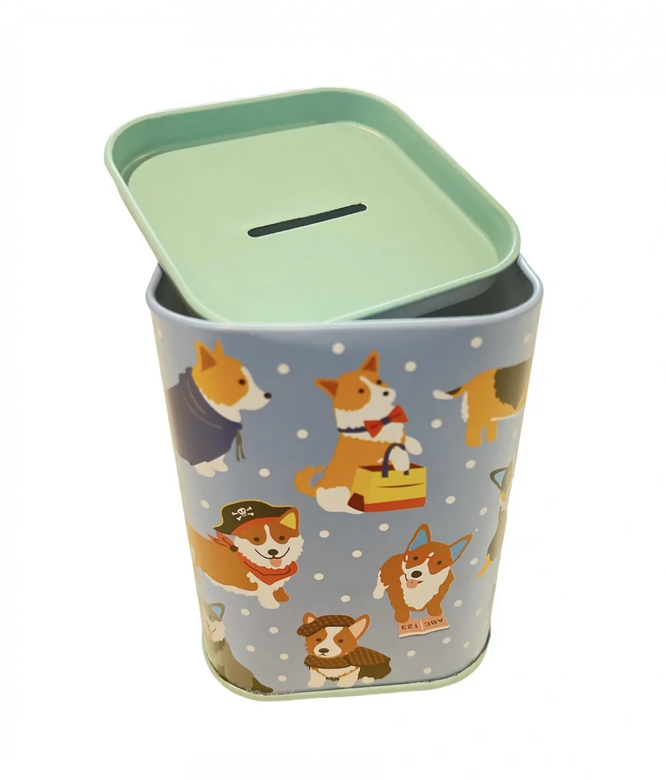 Копилка Собаки Оловянная с крышкой Цветная Подставка для ручек, фото №3