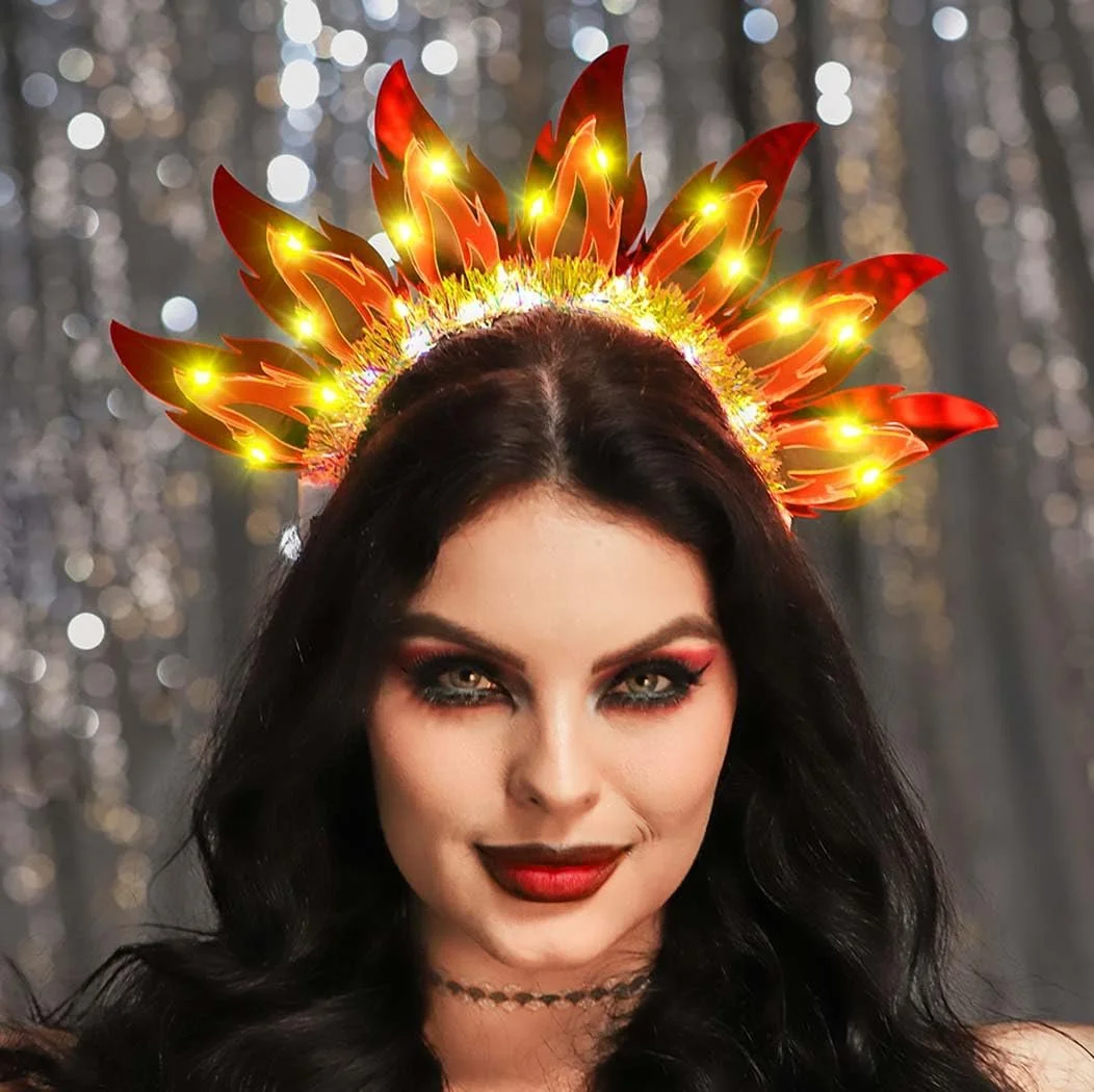 Обруч для волосся Вогняний Сонце LED, фото №6 Обруч для волосся Вогняний Сонце LED, фото №6