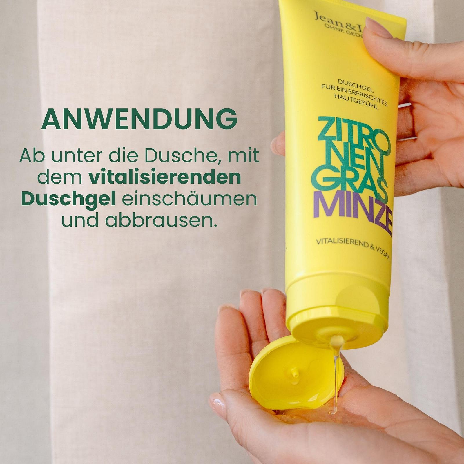 Гель для душа Jean & Len Lemongrass & Mint ревитализирующий 250 мл, фото №4