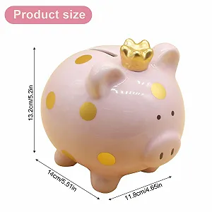 Скарбничка керамічна Lucky Pig Princess Crown synthetic.ua - Фото 1