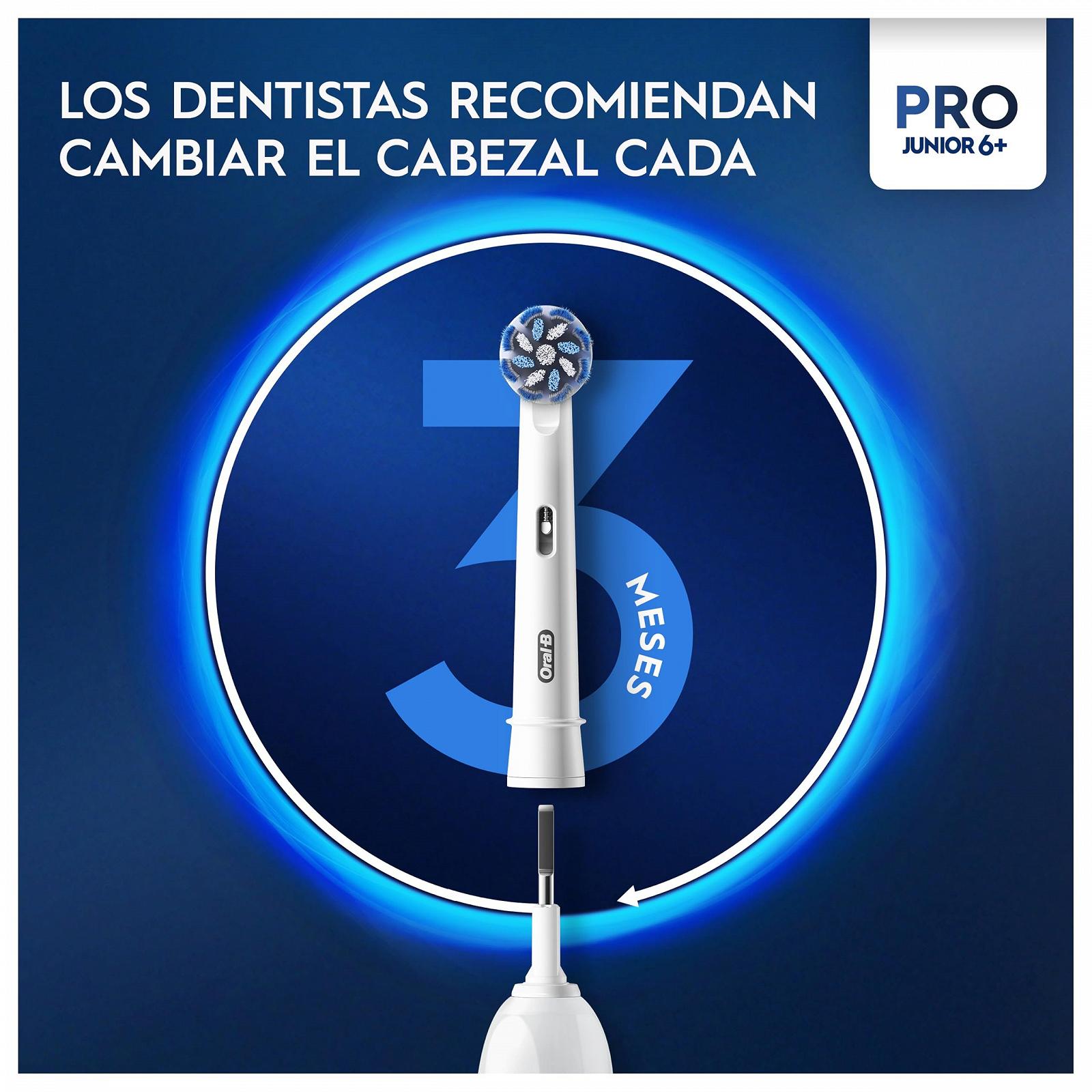 Зубна електрощітка Oral-B Pro Junior Star Wars для дітей від 6 років, 2 змінні насадки, контроль тиску 360°, 2 режими чищення, включаючи делікатний догляд, м'яка щетина, біла, фото №6