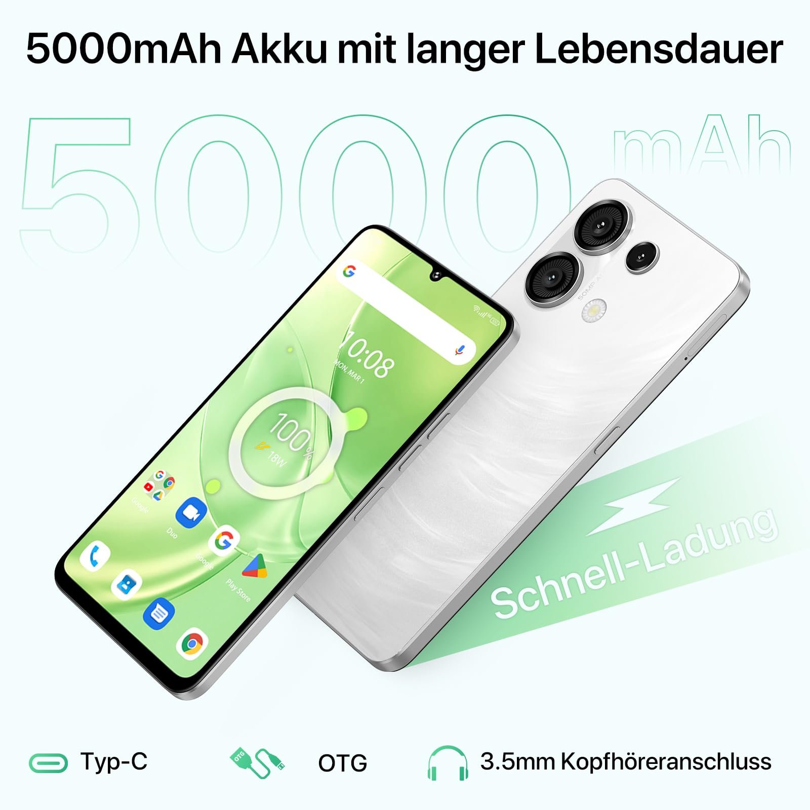Смартфон UMIDIGI G9 5G Android 14 12(6+6)GB RAM 128GB ROM 6.75 дюйма 50 Мп 5000 мАг, фото №7 Смартфон UMIDIGI G9 5G Android 14 12(6+6)GB RAM 128GB ROM 6.75 дюйма 50 Мп 5000 мАг, фото №7