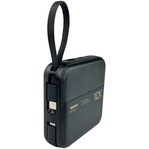 Міні повербанк 10000мАг 22.5W Remax RPP-602 з кабелем Type-C Lightning PD+QC Чорний, фото №5
