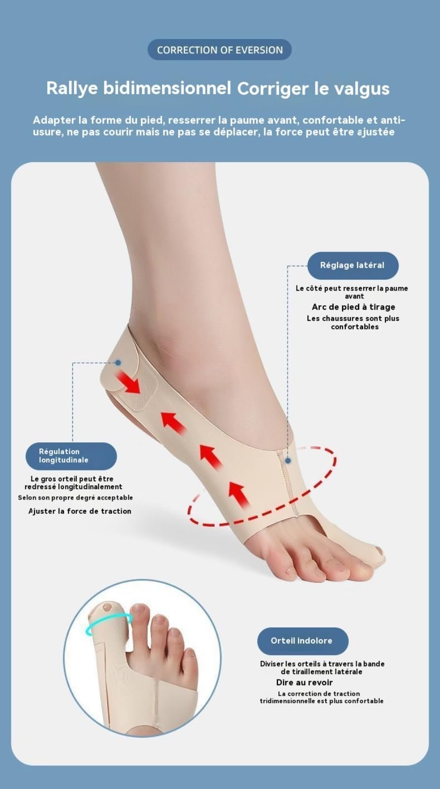 Коректор Hallux Valgus Scientific для щілинних пальців, 1 пара, для чоловіків і жінок, зручний та невидимий, щоб захистити кожен крок, фото №5